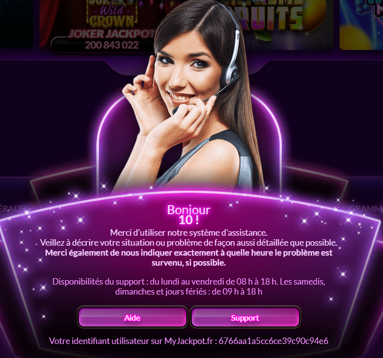 Chat en direct de Casino MyJackpot