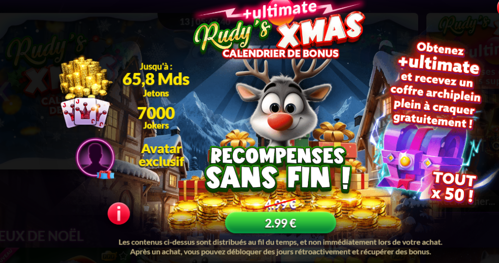 Rudy`s Xmas calendrier de bonus Casino MyJackpot 