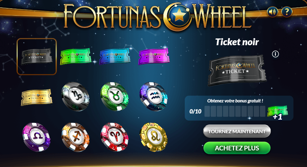 Fortuna’s Wheel ticket de Casino MyJackpot